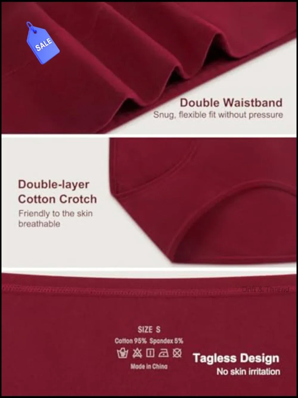 Full Coverage High Waisted Cotton Briefs for Women